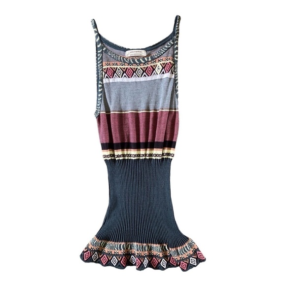 ALDO MARTINS Barcelona Striped Ribbed Multi Color Scoop Neckline Stretch tank - Picture 1 of 8